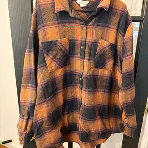 2XL Natural Reflections Multicolor Plaid Shirt like new